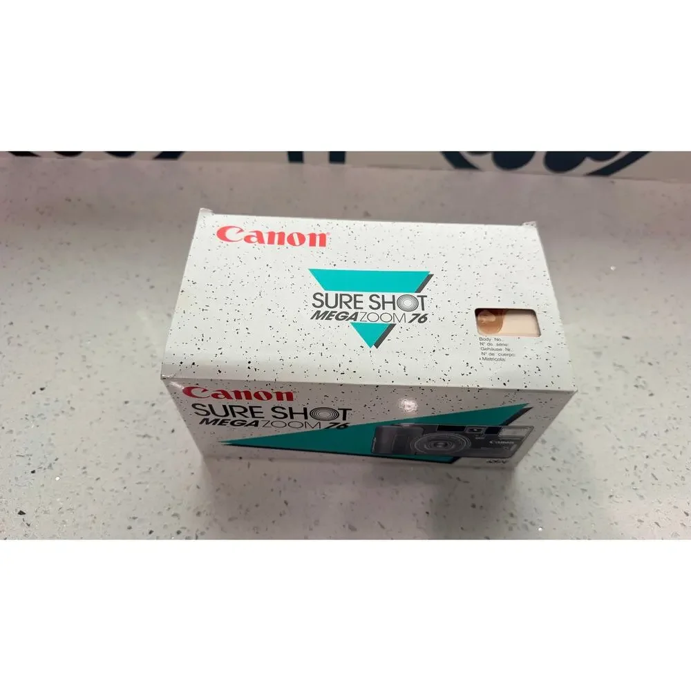 Vintage Canon Sure Shot Mega Zoom 76 35mm Film Camera NEW OLD STOCK with Manual